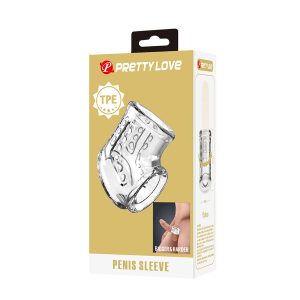 Pretty Love Korte transparante penisomhulsel met gestructureerd oppervlak Pretty Love Korte transparante penisomhulsel met gestructureerd oppervlak - Afbeelding 8