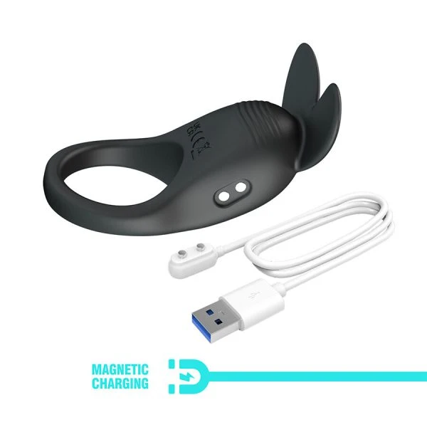 Pretty Love Penisring Carlton met clitorisstimulator en vibratie