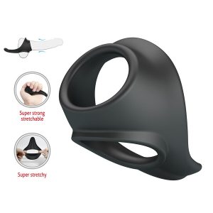 Crazy Bull Zadok Ergonomische Penisring met Perineumstimulator, Silicone, Zwart Crazy Bull Zadok Ergonomische Penisring met Perineumstimulator, Silicone, Zwart - Afbeelding 3