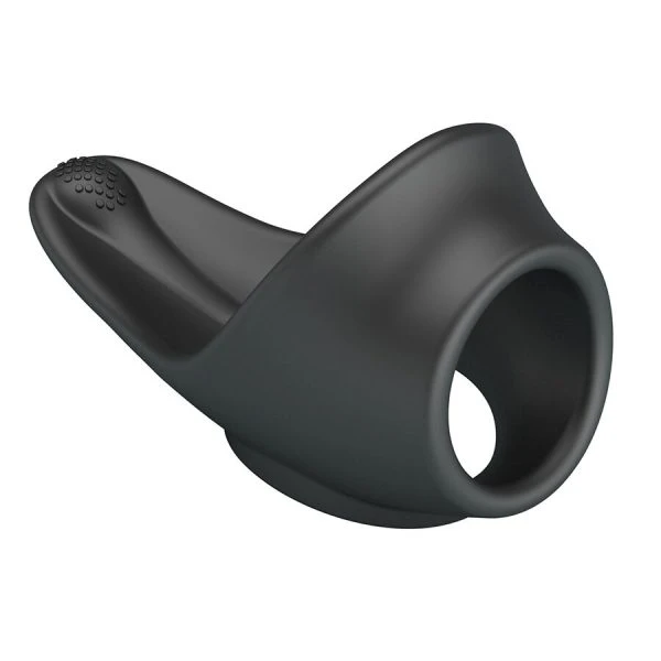 Crazy Bull Zadok Ergonomische Penisring met Perineumstimulator, Silicone, Zwart