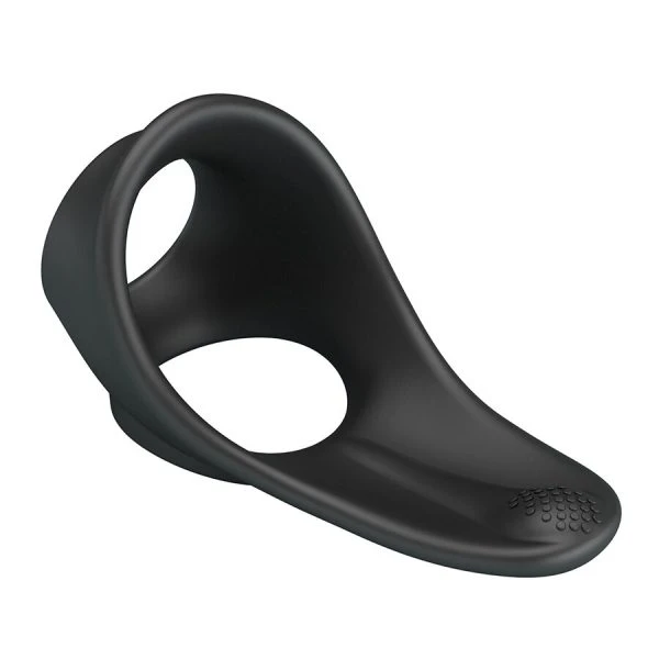 Crazy Bull Zadok Ergonomische Penisring met Perineumstimulator, Silicone, Zwart