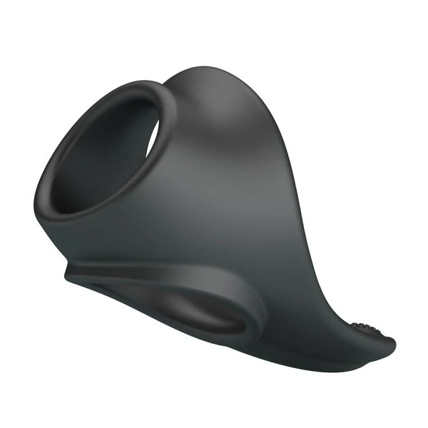 Crazy Bull Zadok Ergonomische Penisring met Perineumstimulator, Silicone, Zwart