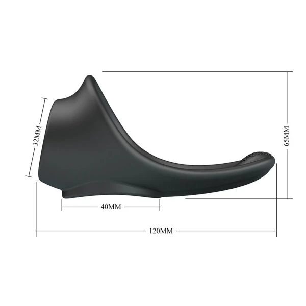 Crazy Bull Zadok Ergonomische Penisring met Perineumstimulator, Silicone, Zwart