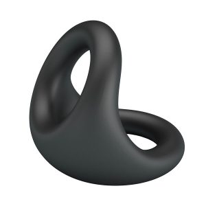 Crazy Bull Nestor ergonomische penis- en teelbalring van siliconen, zwart Crazy Bull Nestor ergonomische penis- en teelbalring van siliconen, zwart - Afbeelding 3
