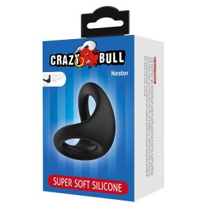 Crazy Bull Nestor ergonomische penis- en teelbalring van siliconen, zwart Crazy Bull Nestor ergonomische penis- en teelbalring van siliconen, zwart - Afbeelding 7