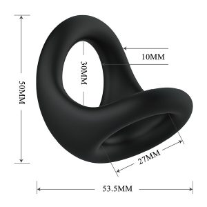 Crazy Bull Nestor ergonomische penis- en teelbalring van siliconen, zwart Crazy Bull Nestor ergonomische penis- en teelbalring van siliconen, zwart - Afbeelding 6