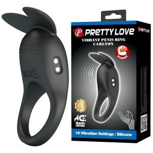 Pretty Love Penisring Carlton met clitorisstimulator en vibratie Pretty Love Penisring Carlton met clitorisstimulator en vibratie - Afbeelding 1