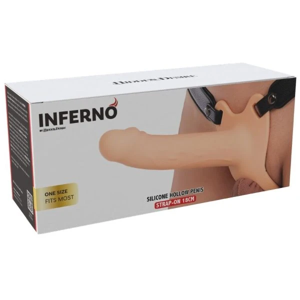 Hidden Desire Inferno Penis-Sleeve-Strap-On van siliconen 18 cm Hidden Desire Inferno Penis-Sleeve-Strap-On van siliconen 18 cm