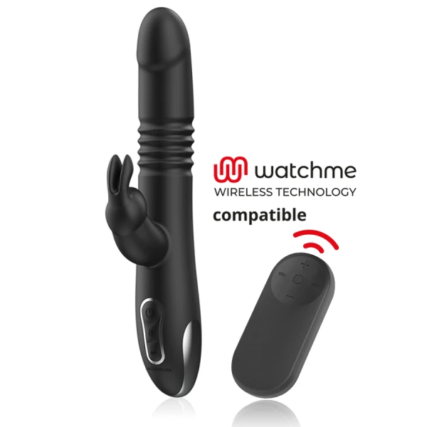 img_223020_5d7b60e62317cfd18658648e49ac5784_1.png Black&silver Kenji Rabbit Vibrator met Up & Down en Watchme-afstandsbediening