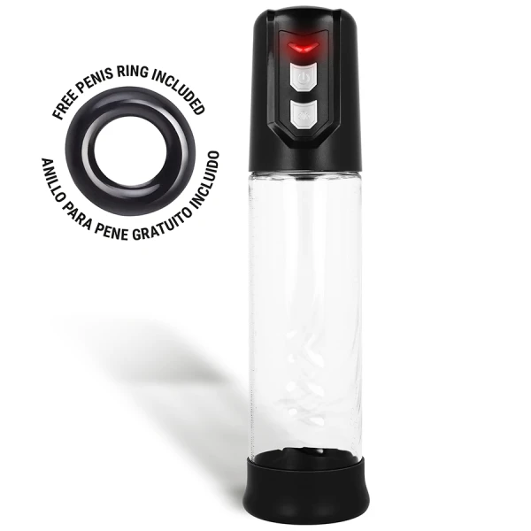 Intense Automatische Penispomp met Vacuüm, 17 cm inbrengbare lengte