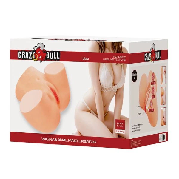 Crazy Bull Liora XXL Masturbator met dubbele toegang en vibratie Crazy Bull Liora XXL Masturbator met dubbele toegang en vibratie