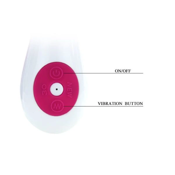Pretty Love Flirtation Vibrator met Clitoris-Stimulator, 21 cm, lila/wit