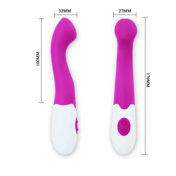Pretty Love Flirtation Charles Vibrator van siliconen, 18 cm, lila-wit