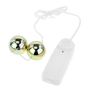 Baile Gouden Vibrator met Chinese balletjes, met afstandsbediening met kabel Baile Gouden Vibrator met Chinese balletjes, met afstandsbediening met kabel - Afbeelding 1