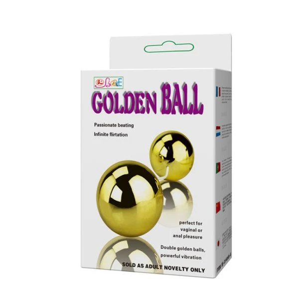 Baile Gouden Vibrator met Chinese balletjes, met afstandsbediening met kabel Baile Gouden Vibrator met Chinese balletjes, met afstandsbediening met kabel