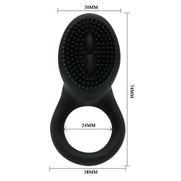 Pretty Love Cobra Vibratorring aus Silikon zwart