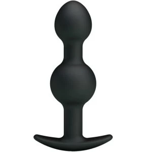 Pretty Love Silicone Anal Beads with Stimulation 10.3 cm black