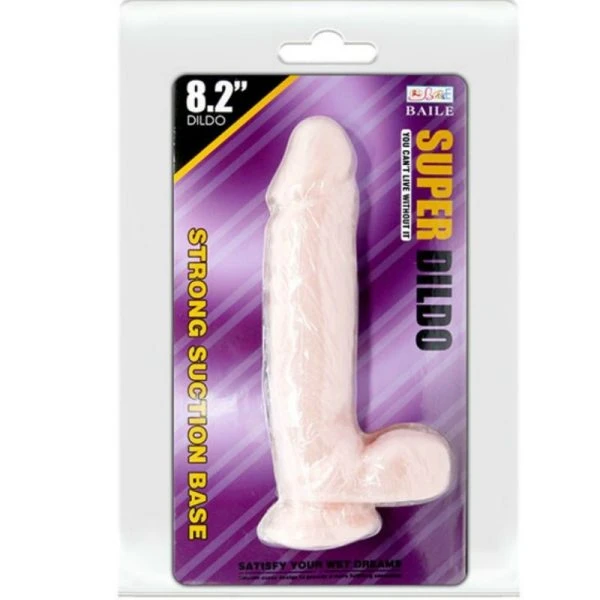 Baile Realistische Dildo met Zuignap en Ballen van TPR Baile Realistische Dildo met Zuignap en Ballen van TPR