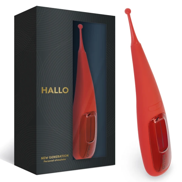 Hallo Focus Vibrator Opgevibrator met 10 modi, rood