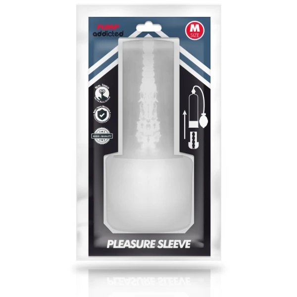 Pump Addicted Masturbator-Sleeve Mastabador maat M transparant