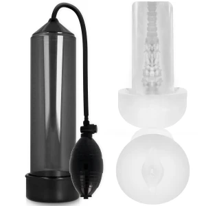Pump Addicted RX3 Black Penispumpe mit Pleasure Sleeve