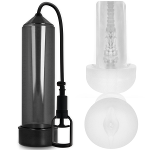 Pump Addicted Penispumpe RX7 Schwarz mit Masturbator Pump Addicted Penispumpe RX7 Schwarz mit Masturbator – Bild 1
