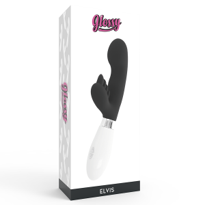 Glossy Elvis konijnenvibrator met clitorisstimulator, zwart Glossy Elvis konijnenvibrator met clitorisstimulator, zwart - Afbeelding 7