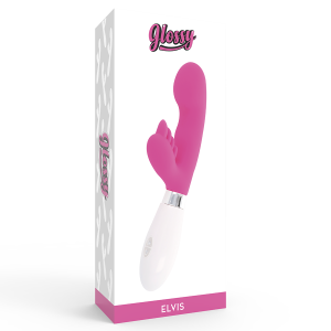 Glanzende konijnenvibrator Elvis Roze met clitorisstimulator Glanzende konijnenvibrator Elvis Roze met clitorisstimulator - Afbeelding 7