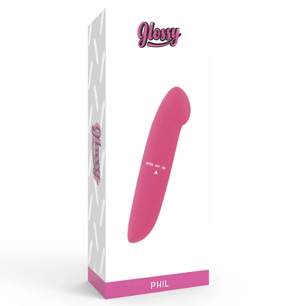 Glossy Phil Vibrator Rosa – Mini-vibrator voor onderweg