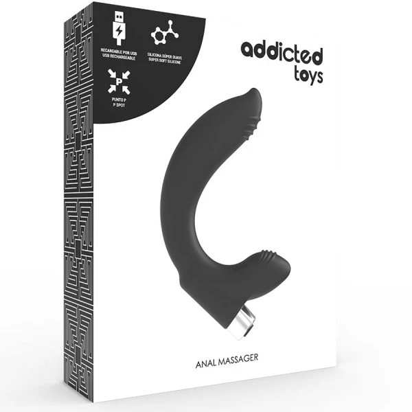 Addicted Toys Prostatische Vibrator Model 7 oplaadbaar zwart Addicted Toys Prostatische Vibrator Model 7 oplaadbaar zwart