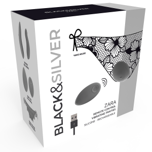 Black&silver Zara-stimulator met afstandsbediening en slipje Black&silver Zara-stimulator met afstandsbediening en slipje - Afbeelding 3