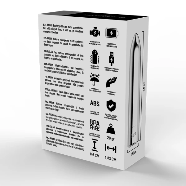 Black&silver Kailan 2 Zilveren Vibrator met Magnetische Bal