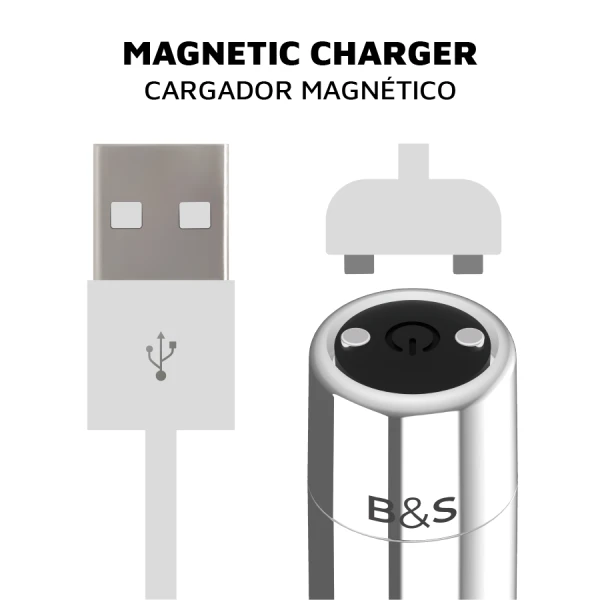 Black&silver Kailan 2 Zilveren Vibrator met Magnetische Bal