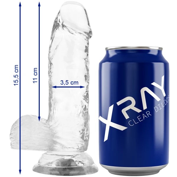 img_89673_c132216523f85096716b0f257a67be8b_1.png X Ray Klare Dildo met Ballen transparant 11 cm