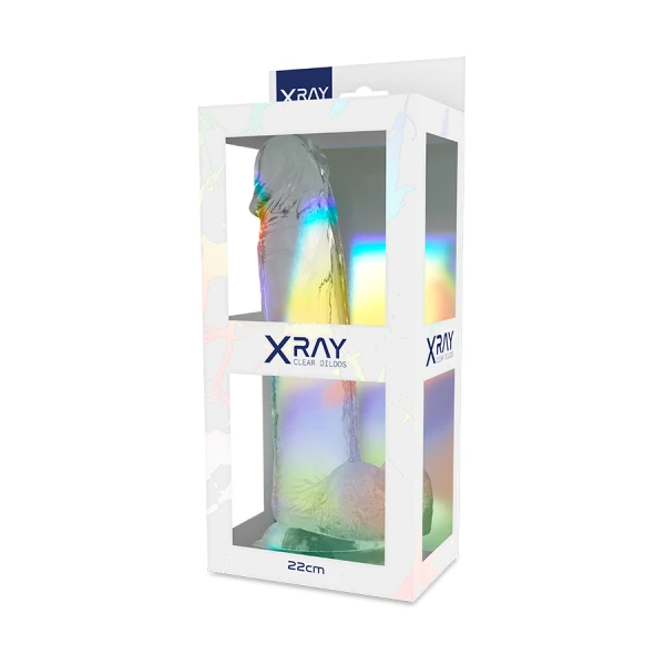 X Ray Dildo heldere haan met ballen 22 cm x 4,6 cm X Ray Dildo heldere haan met ballen 22 cm x 4,6 cm