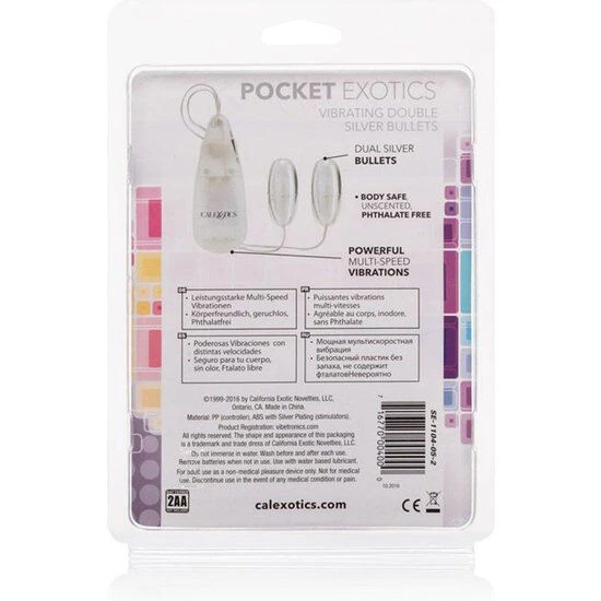 Calexotics Trillende Balletjes Zilver DUO Opgelegde Vibrator