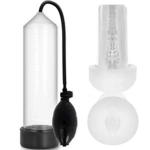 Pump Addicted Penispumpe RX3 Transparent mit Masturbator-Hülle