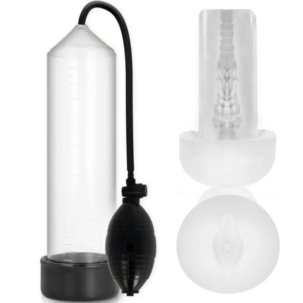 Pump Addicted Penispomp RX3 Transparant met Masturbatorhoes