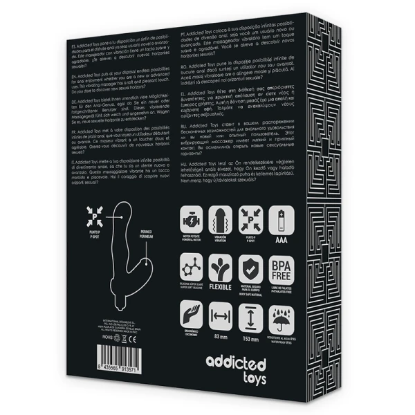 Addicted Toys Prostaat Vibrator van siliconen met P-punt stimulatie Addicted Toys Prostaat Vibrator van siliconen met P-punt stimulatie