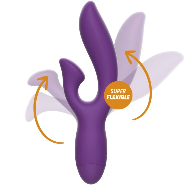 Rewolution Rewofun Flexibele Vibrator met Konijn en Dubbele Motor