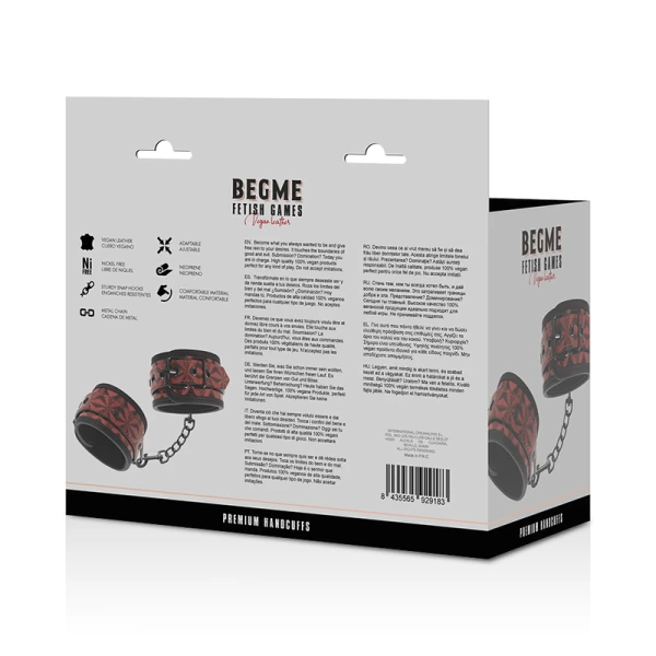 Begme Fetish Games RED Edition Handboeien met neopreen voering