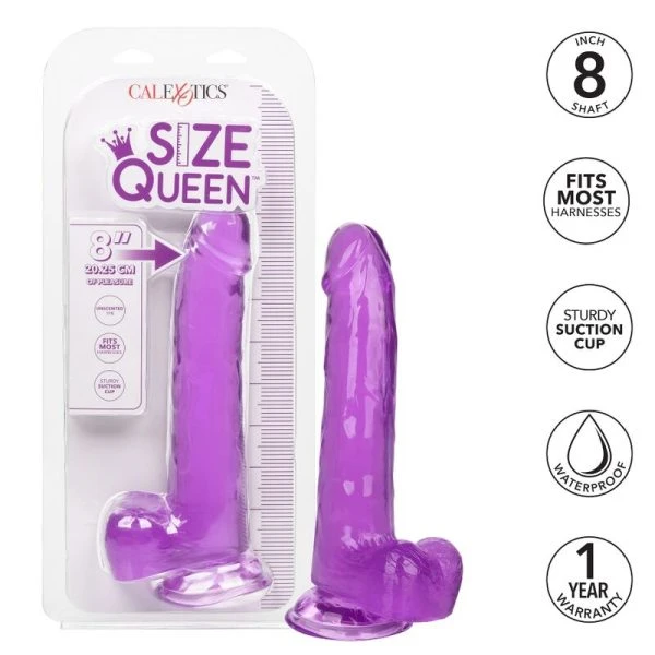 Calexotics Grootte Koningin-dildo met zuignap, TPR, 20,3 cm Calexotics Grootte Koningin-dildo met zuignap, TPR, 20,3 cm