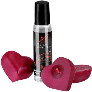 Extase Sensual Seidennächte Scented Candle Set with Lubricant