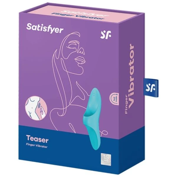 Satisfyer Teaser Fingervibrator van siliconen met 12 programma's