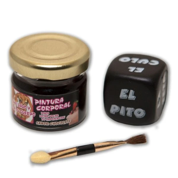 Diablo Picante chocoladeverfset met lichaamsdelen-dobbelsteen