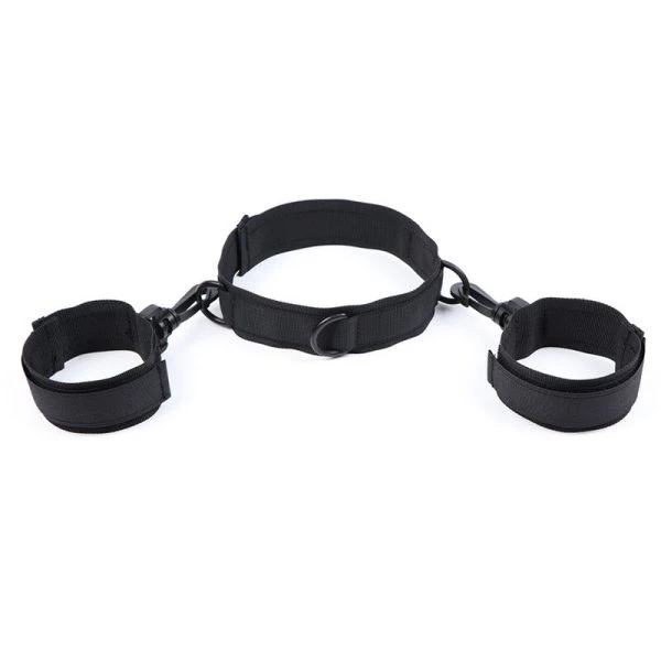 Ohmama Nylon-hogtie met handboeien en halsband