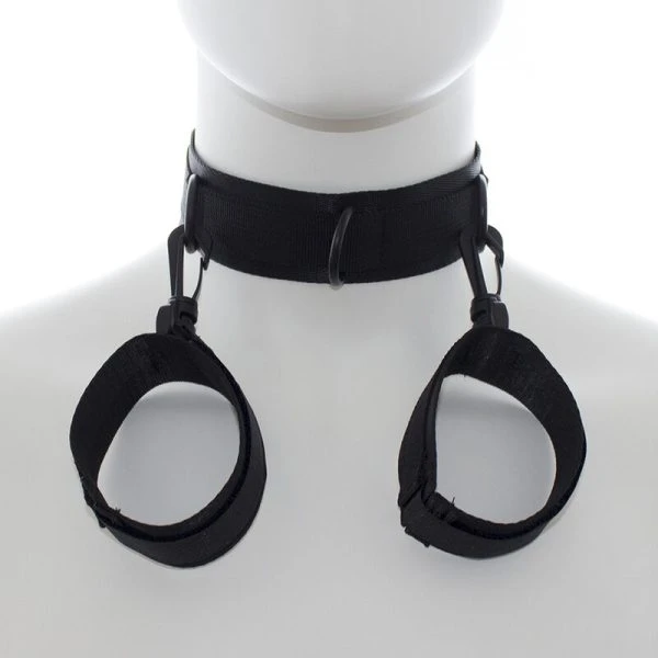 Ohmama Nylon-hogtie met handboeien en halsband