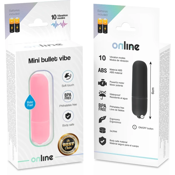 Online Mini-Vibrationskugel mit 10 Modi, rosa