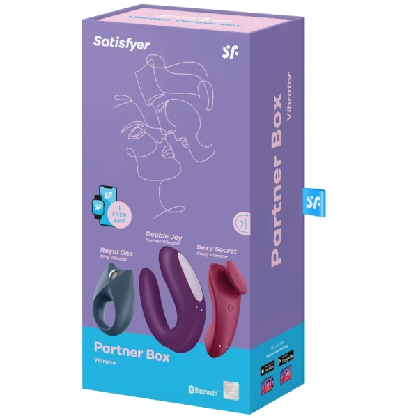 Satisfyer Partner Box 3 Set met C-ring, slipvibrator en U-vibrator Satisfyer Partner Box 3 Set met C-ring, slipvibrator en U-vibrator