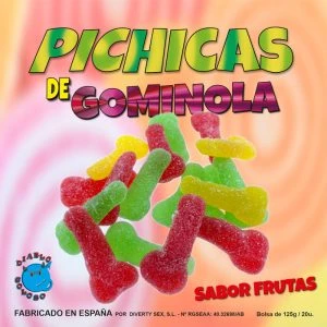 Diablo Goloso Fruchtgummi-Penissen met suiker